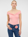 Orsay Hellrosa kurzärmeliges Damen-T-Shirt mit Applikation ORSAY