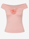 Orsay Hellrosa kurzärmeliges Damen-T-Shirt mit Applikation ORSAY