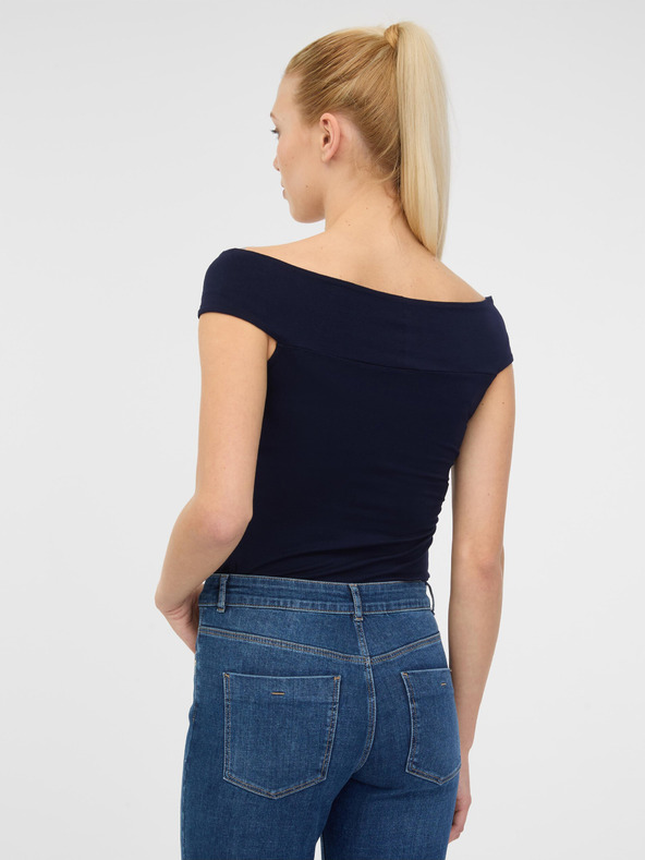 Orsay Schwarzes Damen-Kurzarm-T-Shirt mit Applikation ORSAY