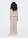 ONLY Cremefarbene weite Leinenhose ONLY Tokyo