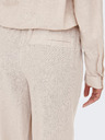 ONLY Cremefarbene weite Leinenhose ONLY Tokyo