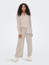 ONLY Cremefarbene weite Leinenhose ONLY Tokyo