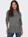 Jacqueline de Yong JDY Elanora Grau Damen Rippstrickpullover