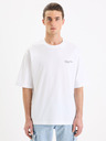 Celio Weißes Baumwoll-T-Shirt Celio Gesympa