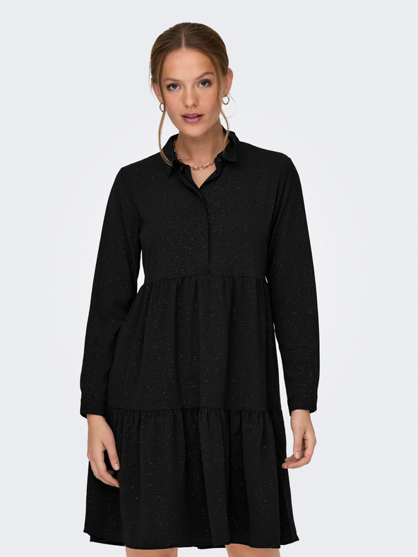 Jacqueline de Yong Schwarzes gemustertes Damenkleid von JDY Piper