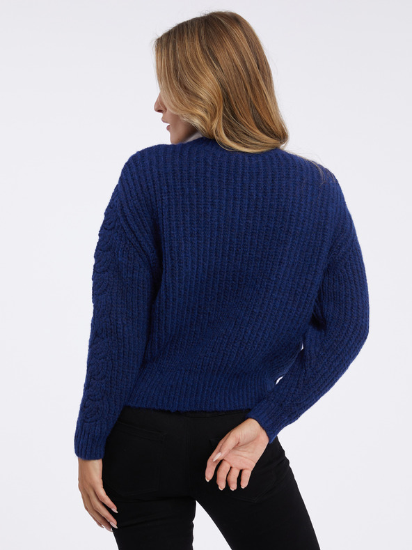 Orsay Dunkelblauer Damenpullover mit Spitze ORSAY