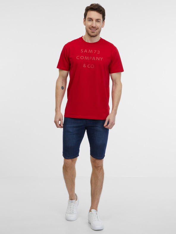 Sam 73 Rotes Herren-T-Shirt SAM 73 Milhouse