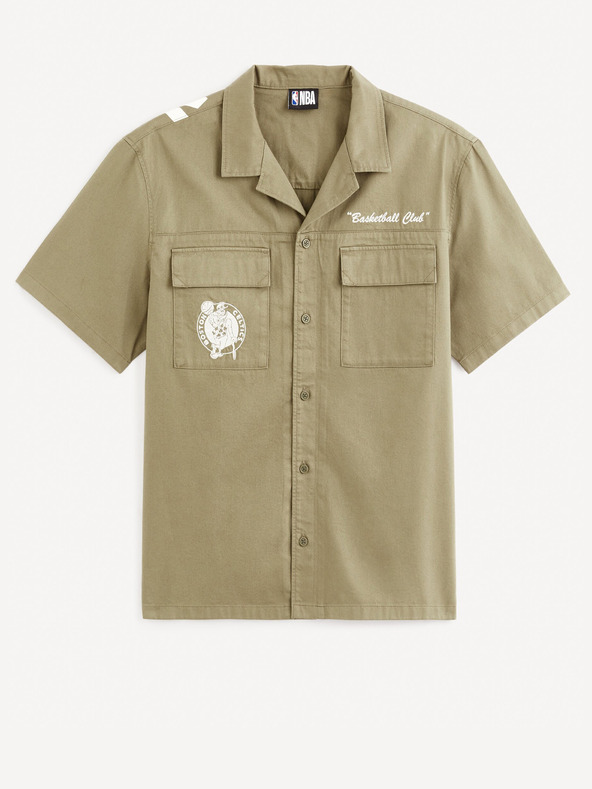 Celio Khaki Herren Celio Boston Celtics Hemd