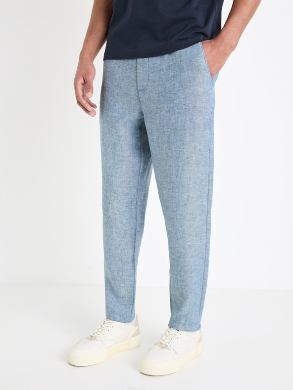 Celio Blaue Herren Leinenhosen Celio Dolinus