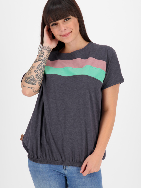 Alife and Kickin Dunkelgraues lockeres Damen-T-Shirt Alife and Kickin