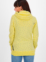 Alife and Kickin Gelber gemusterter Kapuzenpullover für Frauen Alife and Kickin