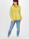 Alife and Kickin Gelber gemusterter Kapuzenpullover für Frauen Alife and Kickin