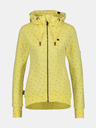 Alife and Kickin Gelber gemusterter Kapuzenpullover für Frauen Alife and Kickin