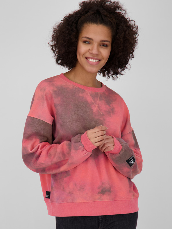 Alife and Kickin Rosa gemustertes Damen-Sweatshirt Alife and Kickin