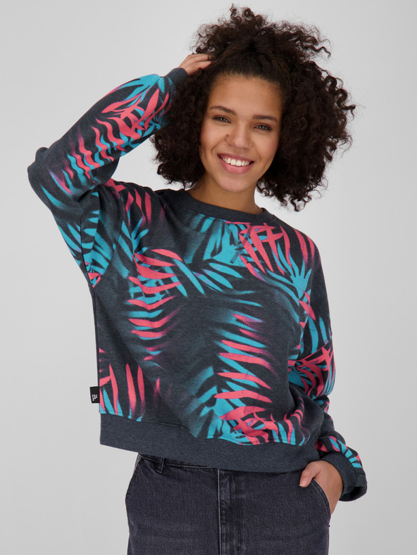 Alife and Kickin Dunkelgraues gemustertes Damen-Sweatshirt von Alife and Kickin