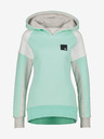 Alife and Kickin Grau-grüner Damen-Kapuzenpullover Alife and Kickin