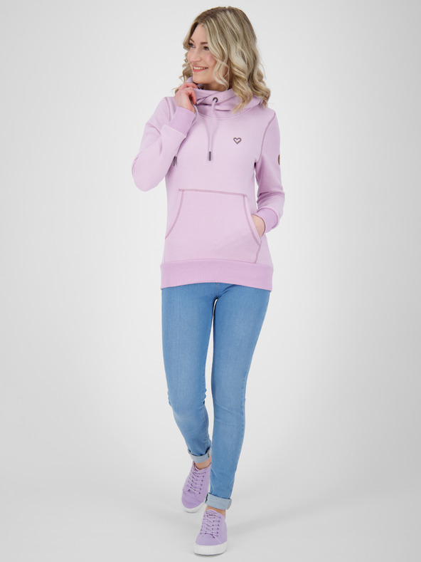 Alife and Kickin Hellvioletter Damen-Kapuzenpullover Alife and Kickin