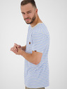 Alife and Kickin Weiß-blau gestreiftes Herrenshirt Alife and Kickin