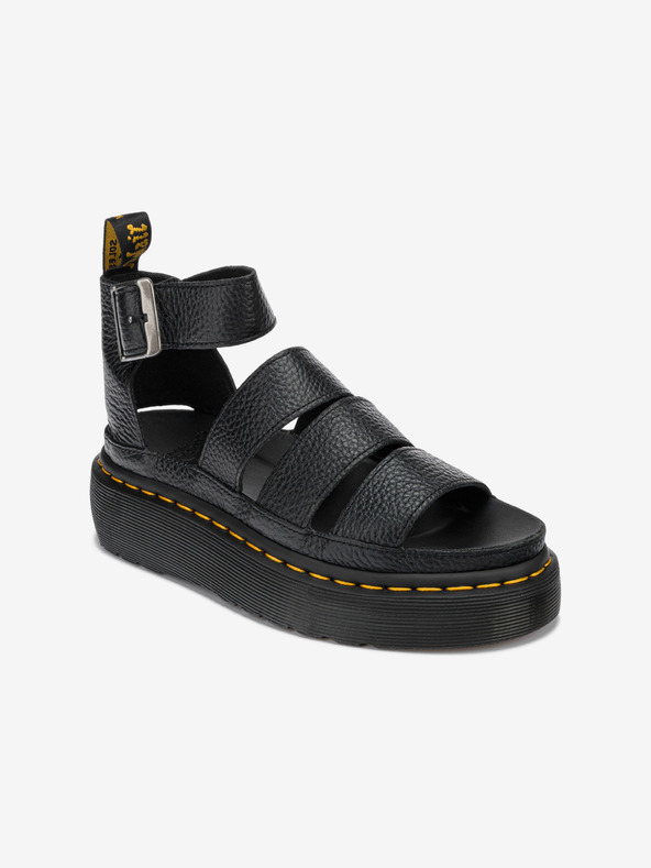 Dr. Martens Schwarze Damen Leder Plateau Sandalen Dr. Martens Clarissa II