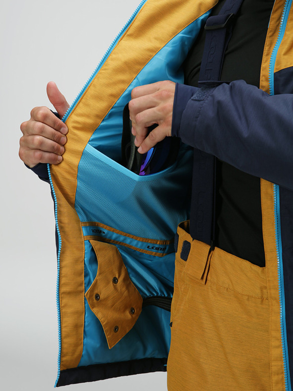 Loap Blaue und gelbe Herren-Skijacke LOAP Lawrence