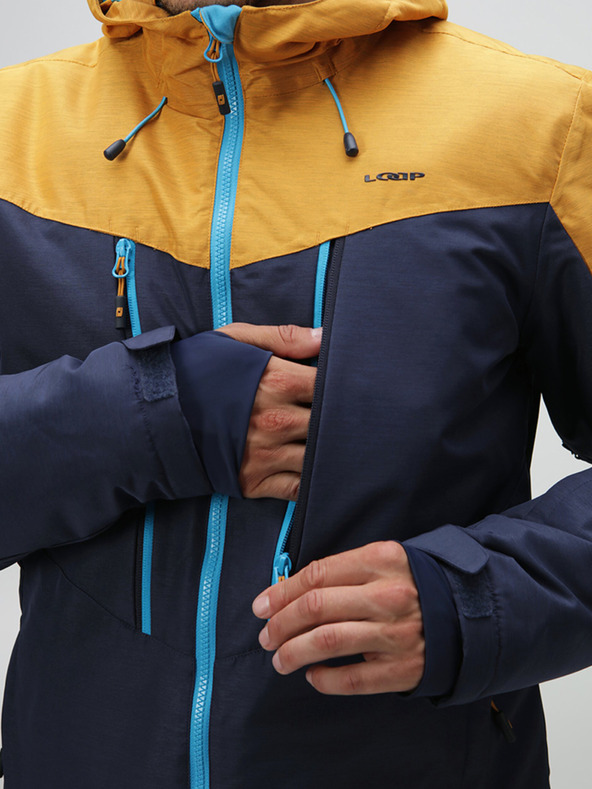Loap Blaue und gelbe Herren-Skijacke LOAP Lawrence