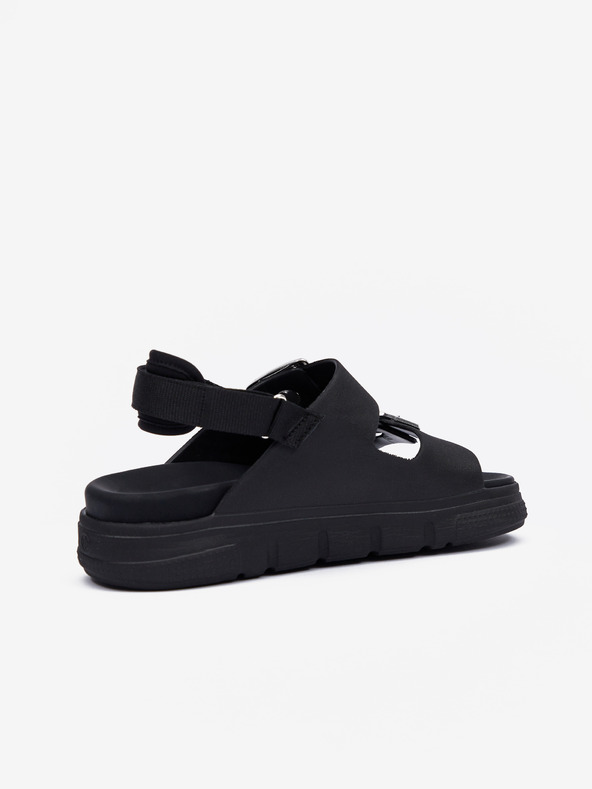 Rieker Schwarze Damen Plateausandalen Rieker