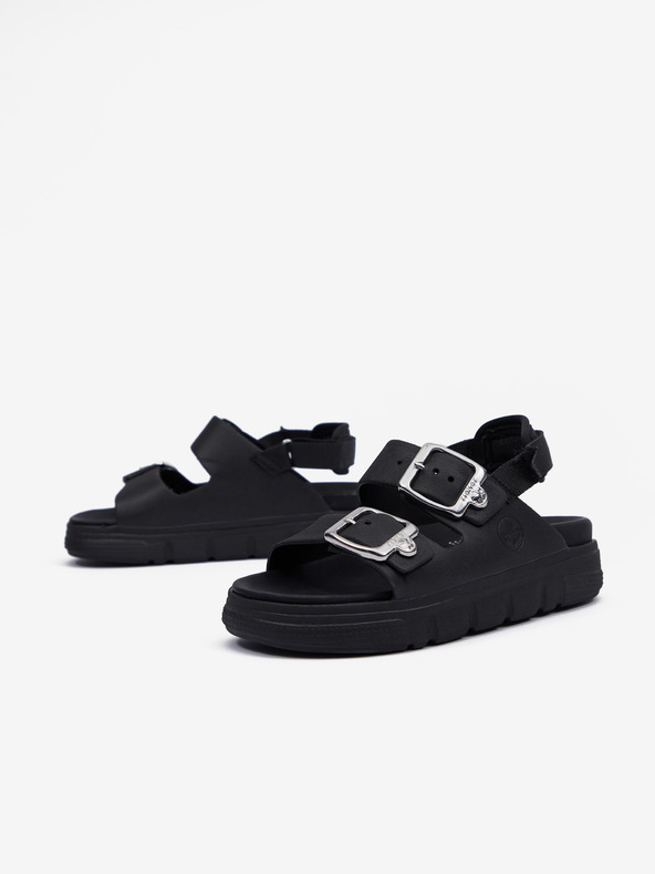 Rieker Schwarze Damen Plateausandalen Rieker