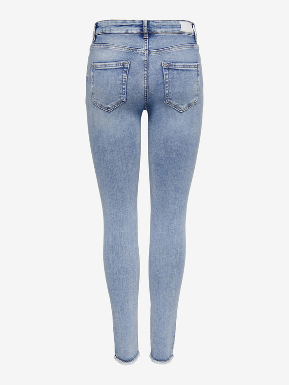 ONLY Blaue Skinny Fit Jeans für Damen mit Stickereieffekt ONLY Blush