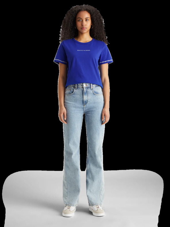 Scotch & Soda Blaues Damen-T-Shirt von Scotch & Soda