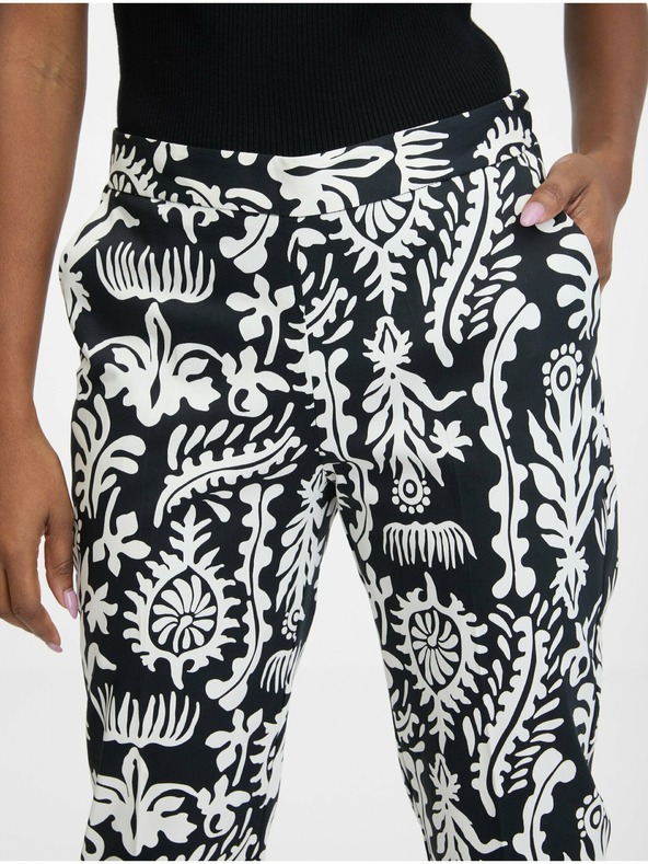 Orsay Schwarz-weiß gemusterte Damenhose ORSAY
