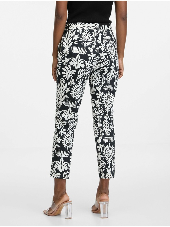 Orsay Schwarz-weiß gemusterte Damenhose ORSAY