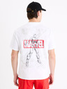 Celio Weißes Herren-T-Shirt mit Celio Marvel Iron Man-Aufdruck