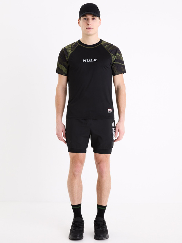 Celio Schwarzes Herren T-Shirt Celio Marvel Hulk Sport