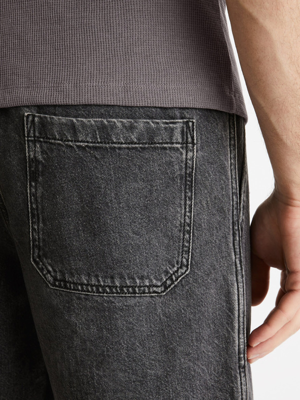 Celio Schwarze Denim-Shorts für Herren Celie Domalobm4