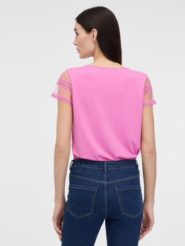 Orsay Rosa Damen Kurzarm-T-Shirt ORSAY