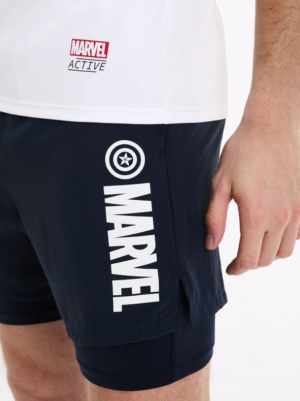 Celio Dunkelblaue Celio Marvel Captain America Sportshorts