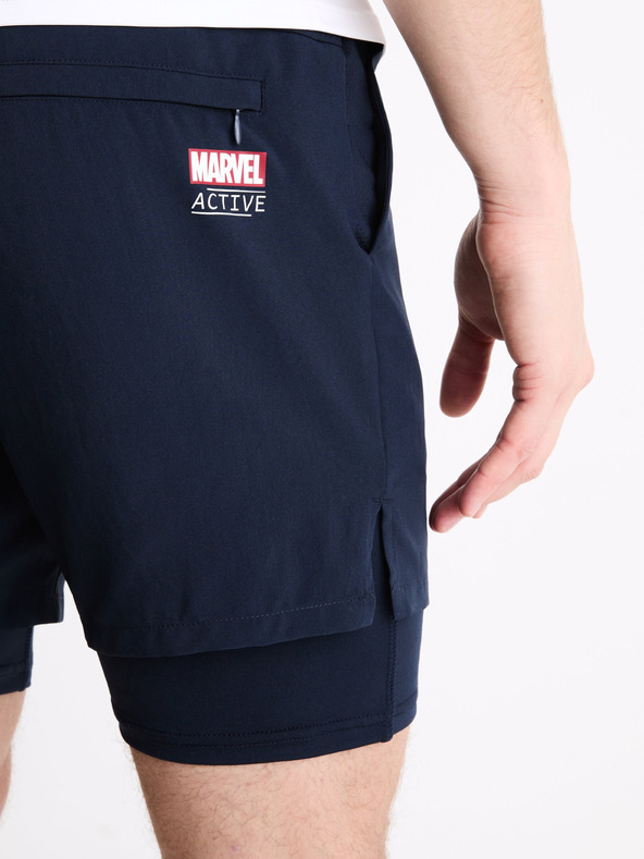 Celio Dunkelblaue Celio Marvel Captain America Sportshorts