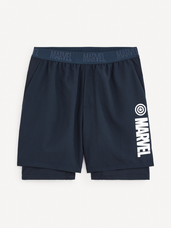 Celio Dunkelblaue Celio Marvel Captain America Sportshorts