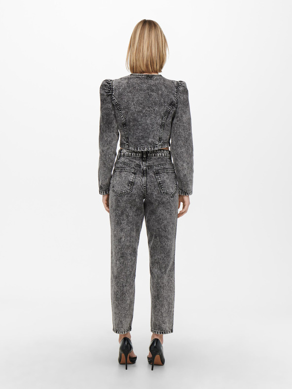 Jacqueline de Yong JDY Drew Graue Jeans mit gerader Passform