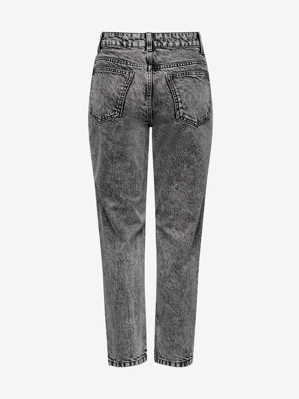 Jacqueline de Yong JDY Drew Graue Jeans mit gerader Passform