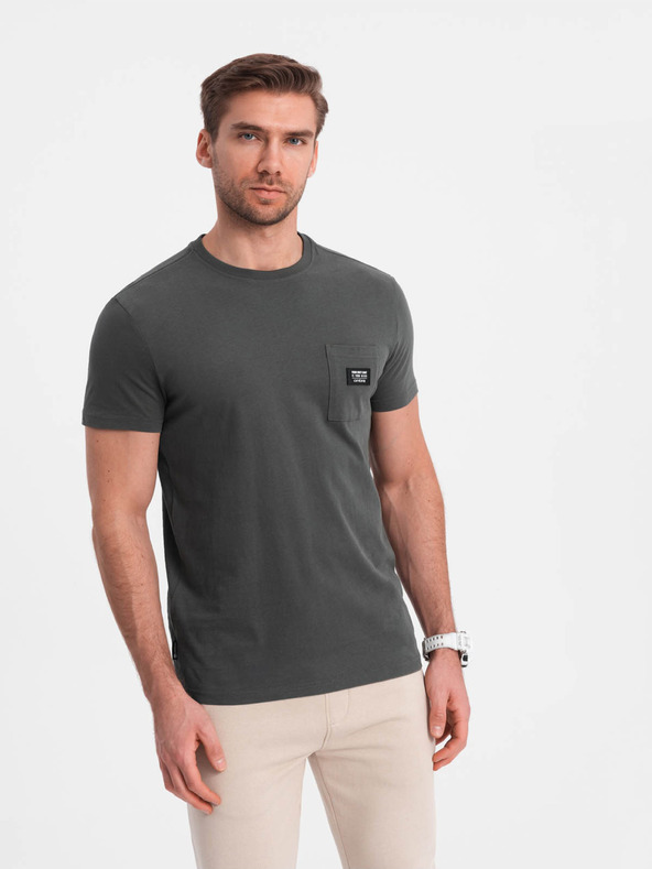 Ombre Clothing Herren Freizeit T-Shirt mit Tasche Ombre Clothing Grün