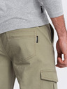 Ombre Clothing Khaki Herren-Cargo-Jogger-Hosen Ombre Clothing
