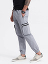 Ombre Clothing Hellgraue Herren-Cargo-Jogging-Hose Ombre Clothing