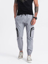 Ombre Clothing Hellgraue Herren-Cargo-Jogging-Hose Ombre Clothing