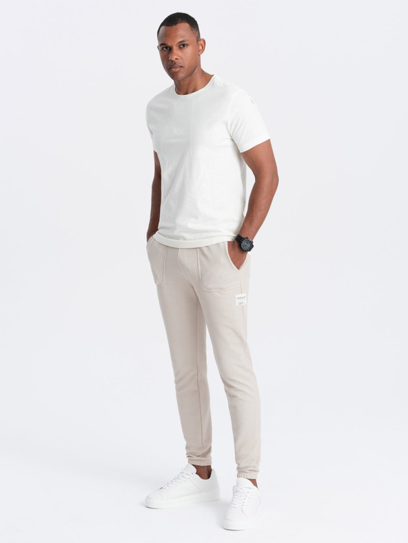 Ombre Clothing Herren Sweatpants Beige Ombre Kleidung