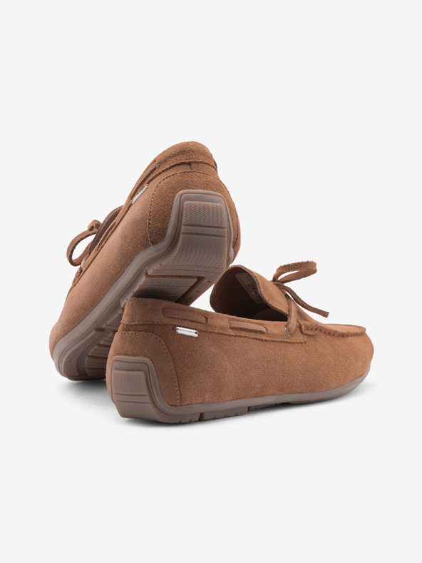 Ombre Clothing Braune Herren-Lederslipper mit Treibsohle Ombre Clothing