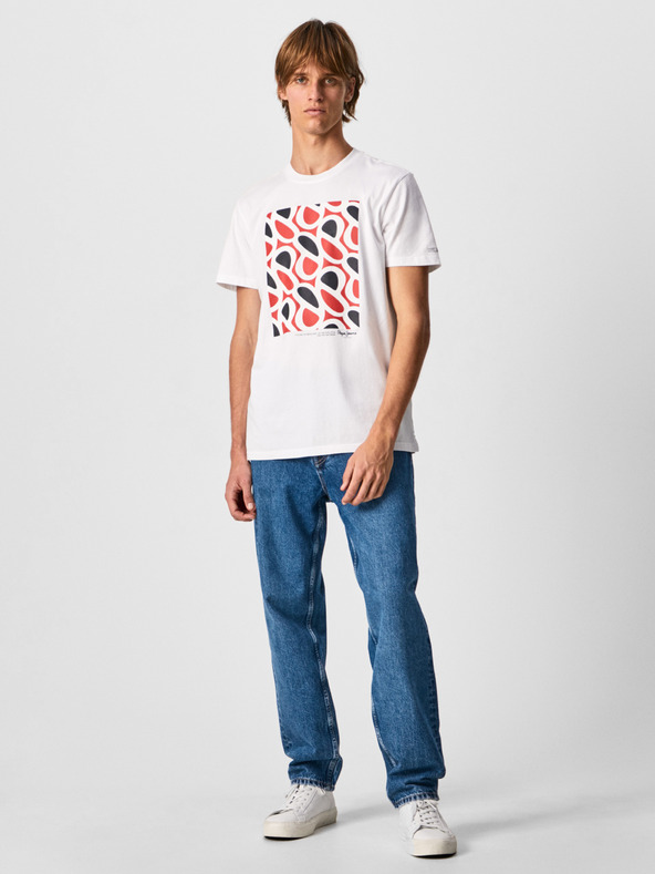 Pepe Jeans Weißes Herren T-Shirt Pepe Jeans Agin