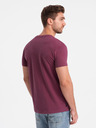 Ombre Clothing Dunkelrosa Herren T-Shirt mit Tasche Ombre Kleidung