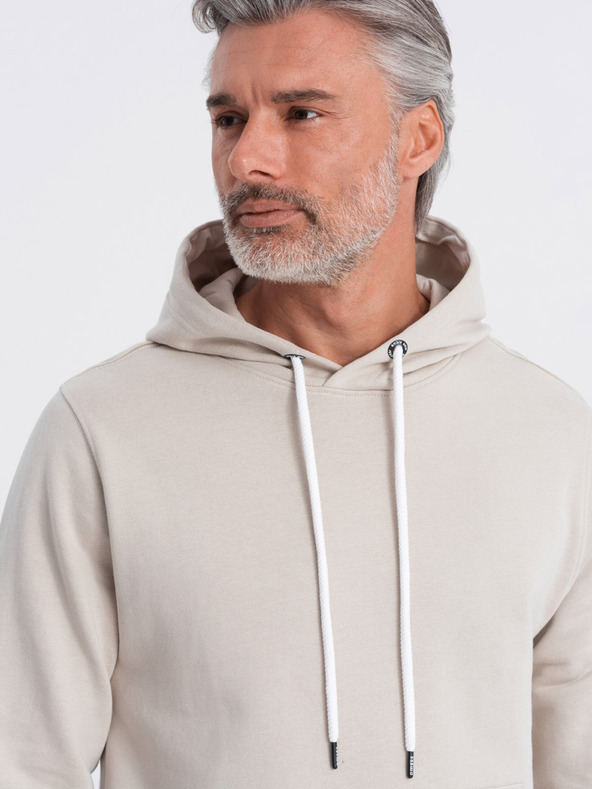 Ombre Clothing Beige Herren-Kapuzenpulli mit Kapuze Ombre Clothing