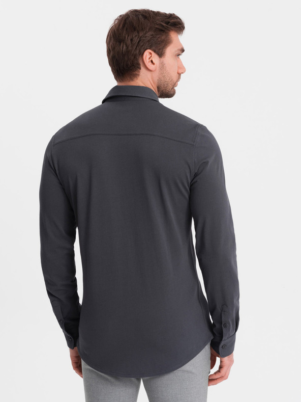 Ombre Clothing Graues Herren-Jersey-Shirt Ombre Clothing